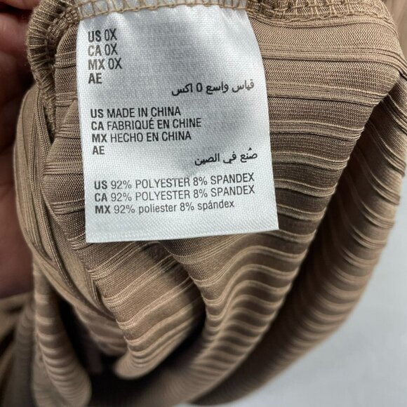 And Now This Dress Womens Plus Size 0X Brown Long Sleeve Side Ruched Stretch New - Picture 4 of 6